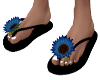 flip flops blue flower