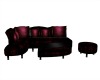 Wine Red Sofa Set