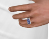 silver saphire ring