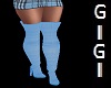 GM Thigh Boot Blue