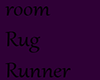 purple aisle rug