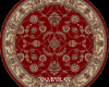 Red Gold Circle Rug