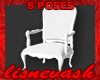 (L) 8 Pose White Chair