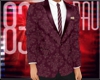 Wine brocade suit/tie