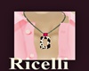 Necklace cow pink
