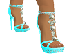 Teal Blue Diamond heels