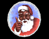 BLACK SANTA RUG/DECOR