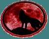 Red Moon Wolf Rug