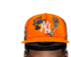 NY fitted cap | orange