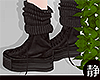 ☁ Black Boots & Socks