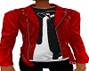 Red butch Leather Jacket