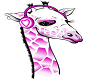 Pink Giraffe Poster
