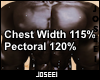Chest Width/Pec 115/120%