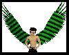 Green&Black Angel Wings