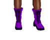 Purple shoelace boot