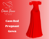Cass Red Pregnant Gown