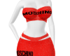 Chino Skirt Set Red