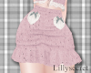 cotton lace  skirt pink