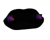 Lips Sofa Black Purple