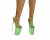lea green lace heels