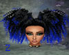Curly Afro Blk Blue