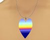 sunset  heart necklace