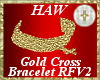 Gold Cross Bracelet RFV2