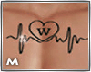 W pulse tattoo