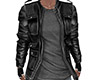 Leather Biker Jacket (M)