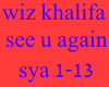 Wiz khalifa see u again