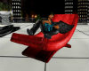 (S) red kissing lounger