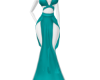 turquoise long dress