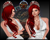 Bride red hair/tiara