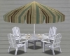 Beach deck table seating