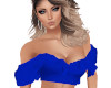 *KMR*Cropped Ruffle-Blue