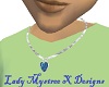 lmx blue heart necklace