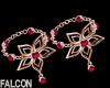 Gold Bracelets (Red)