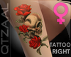 [8Q]Roses+Skull Arm-Tats