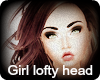 Girl lofty head