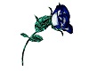 Blue Silver Tin Rose