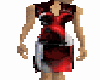red and silver dress
