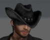 Black Cowboy Hat & Hair
