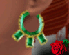 Emerald, Gold Earrings