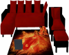 HOF Red&Black Couch Set