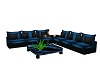 Black/Blue Cosy Couch