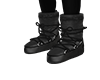 Black snow boots