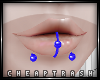 + Blue Lip Piercings