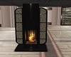 BLACK FIREPLACE STAND