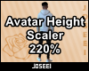 Avatar Height Scale 220%