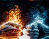 Fire ice fist bumps bg
